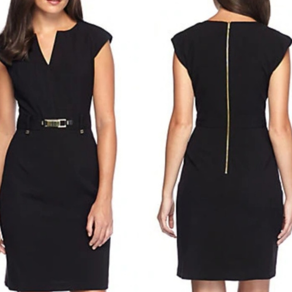 Calvin klein buckled sheath dress Outlet
